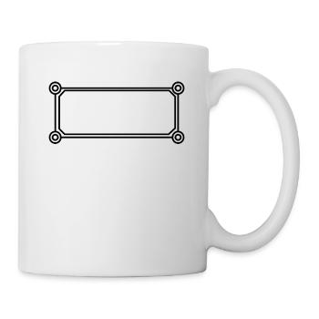 Rectangular frame black round corners - Mug - white - Right