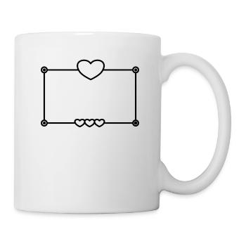 Heart Frame Love In Love Basic Text - Mug - white - Right