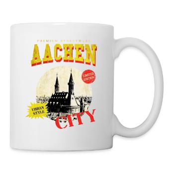 Aachen Deutschland Stadt Skyline Vintage Retro - Tasse - Weiß - Rechts