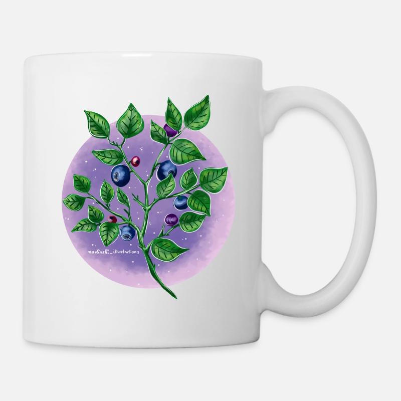 Bleuets - Mug blanc - blanc