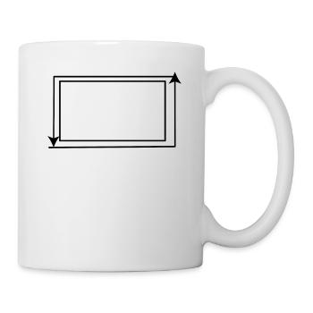 Flèches Forme rectangulaire Arrière-plan - Mug blanc - blanc - Droite