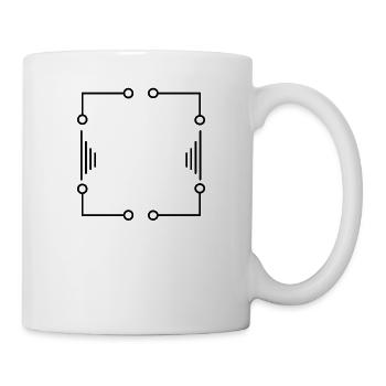 Cadre carré Futuriste - Mug blanc - blanc - Droite