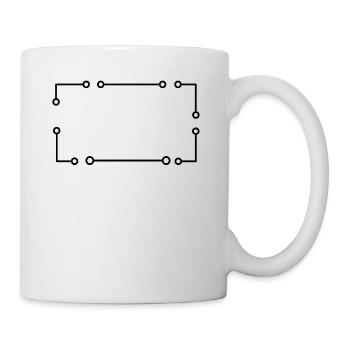Schwarzer Elektronen Rahmen Rechteckig - Tasse - Weiß - Rechts
