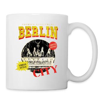 Berlin Germany City Skyline Vintage Retro - Mug - white - Right