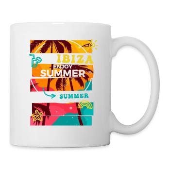 Ibiza Été Sun Beach Sea Palms Vacances - Mug blanc - blanc - Droite