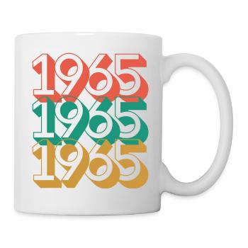 Anniversaire année 1965 / Vintage 1965 - Mug blanc - blanc - Droite