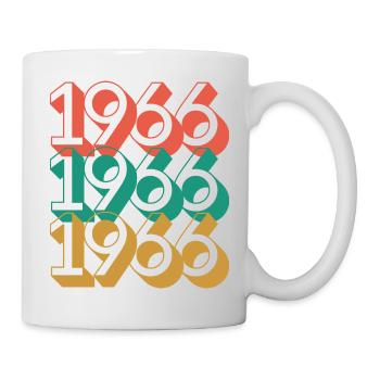 Anniversaire année 1966 / Vintage 1966 - Mug blanc - blanc - Droite