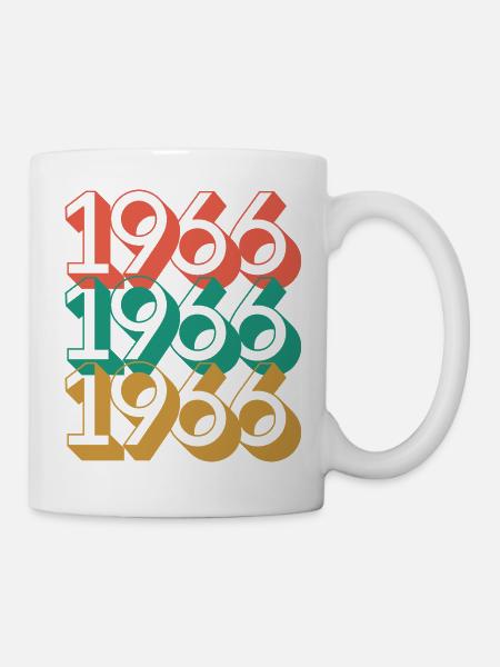 Anniversaire année 1966 / Vintage 1966 - Mug blanc - blanc