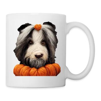 Collie barbu d’Halloween - Mug blanc - blanc - Droite