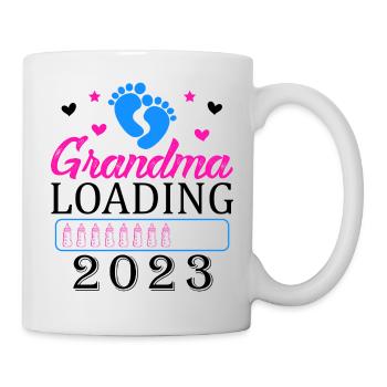 Werdende Oma, Oma loading 2023 Großmutter - Tasse - Weiß - Rechts