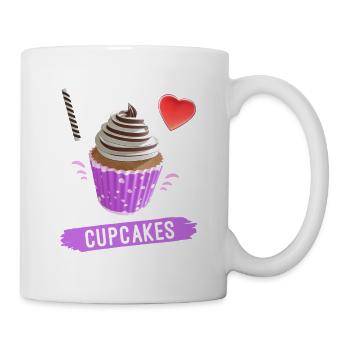 Sweet Cupcake Baking "I Love Cupcakes" - Mug - white - Right