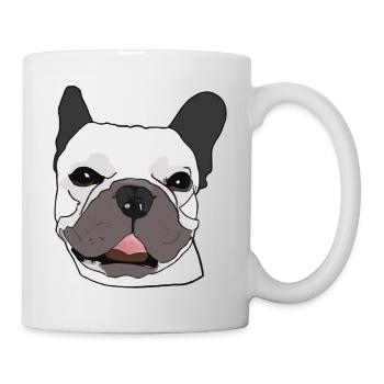 Français Bulldog avec lunettes de soleil Chien - Mug blanc - blanc - Droite