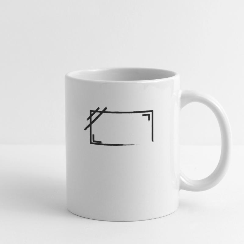 Weathered Rectangular Frame Strokes Mug