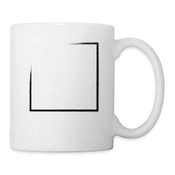 Cadre rectangulaire patiné - Mug blanc - blanc - Droite