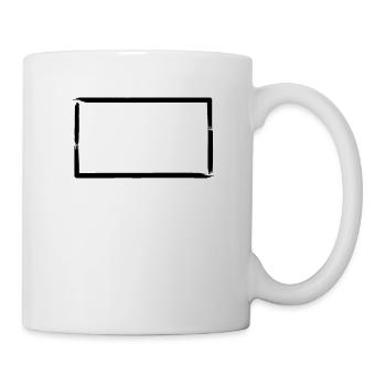 Pinselstriche Rahmen in schwarz - Tasse - Weiß - Rechts