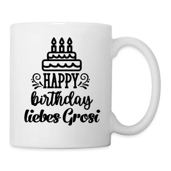 Happy Birthday liebes Grosi Oma Schweiz Grosi - Tasse - Weiß - Rechts