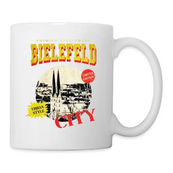 Bielefeld Deutschland Stadt Skyline Vintage Retro - Tasse - Weiß - Rechts