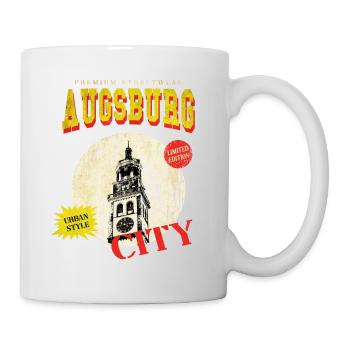 Augsburg Deutschland Stadt Skyline Vintage Retro - Tasse - Weiß - Rechts