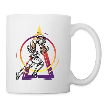 American Football Spieler Vintage Retro USA Sport - Tasse - Weiß - Rechts