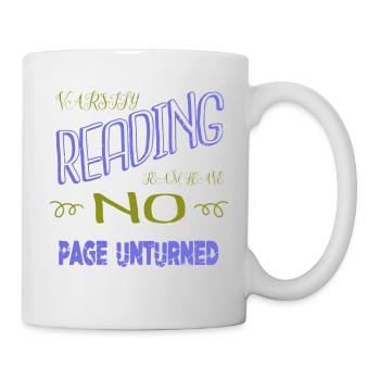 fun gift idea books lover readers book cat wine - Tasse - Weiß - Rechts