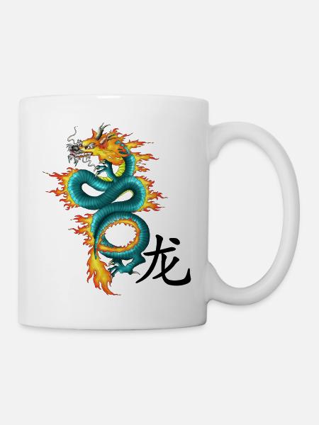 Drache - Long - Tasse - Weiß