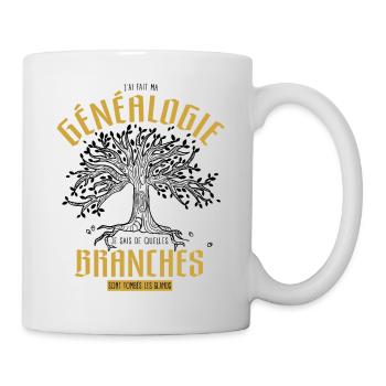Je sais de quelle branches viennent les glands - Mug blanc - blanc - Droite