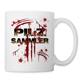 pilzsammler sammelt pilze - Tasse - Weiß - Rechts
