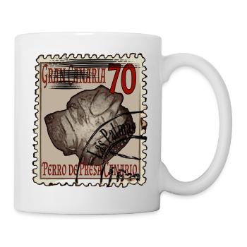 Timbre de chien vintage - Mug blanc - blanc - Droite