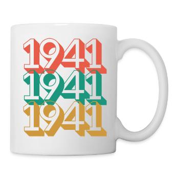 Anniversaire année 1941 / Vintage 1941 / Rétro 41 - Mug blanc - blanc - Droite