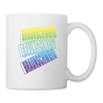 Braunschweig Deutschland Stadt Schrift Skyline - Tasse - Weiß - Rechts