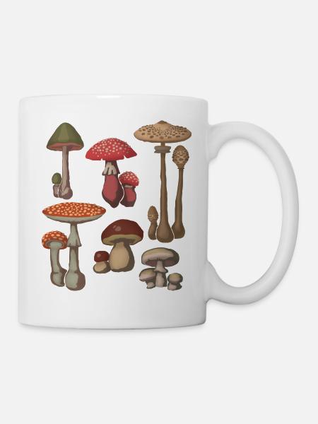 Mycologie des champignons Champignons Butinage Amoureux des champignons - Mug blanc - blanc