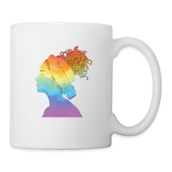 Rainbow Life, Femme, Liberté Rainbow Life, Wom - Mug blanc - blanc - Droite
