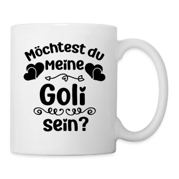 Möchtest du meine Goli sein Patentante Österreich - Tasse - Weiß - Rechts