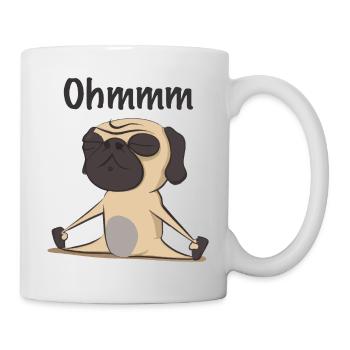 Ohmmm Yoga Pug Dog Drôle - Mug blanc - blanc - Droite