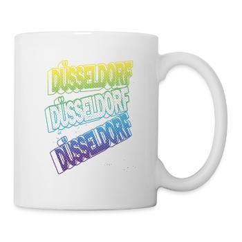 Düsseldorf Deutschland Stadt Schrift Skyline - Tasse - Weiß - Rechts