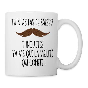 Barbe- humour - Mug blanc - blanc - Droite