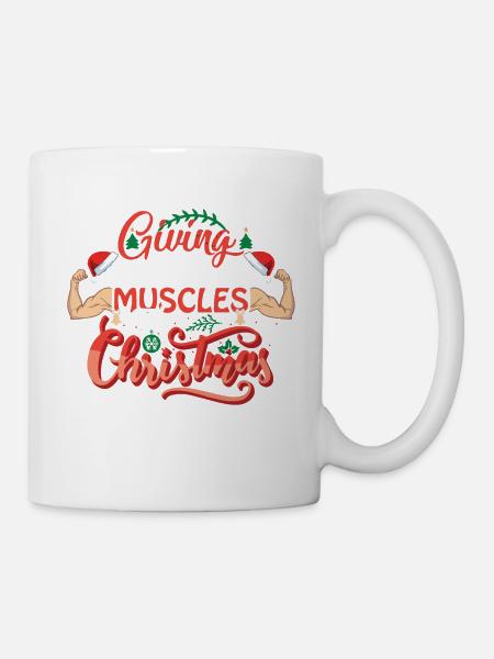 Giving Myself Muscles For Christmas - Mug - white