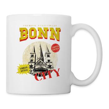 Bonn Deutschland Stadt Skyline Vintage Retro - Tasse - Weiß - Rechts