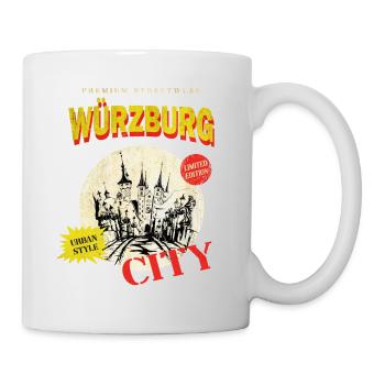 Würzburg Allemagne Ville Skyline Vintage Rétro - Mug blanc - blanc - Droite