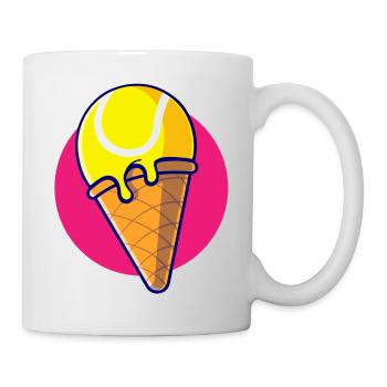 Padel - Geschenk für Eis- und Padelliebhaber - Tasse - Weiß - Rechts
