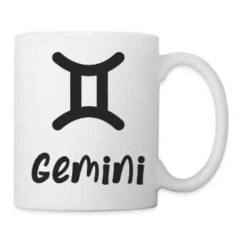 Sternzeichen Zwillinge - Tasse - Weiß - Rechts