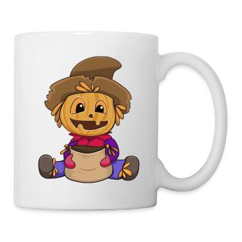 Cute Pumpkin Halloween Scarecrow - Mug - white - Right