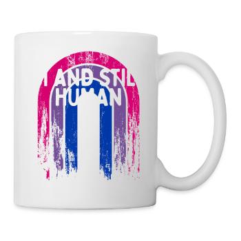 Bi et toujours humain Bisexuel LGBTQ Bi Pride LGBT - Mug blanc - blanc - Droite
