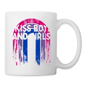 I Kiss Boys and Girls Bisexual Dating Bi Flirting - Mug - white - Right