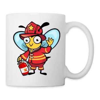Fire brigade bee - Mug - white - Right
