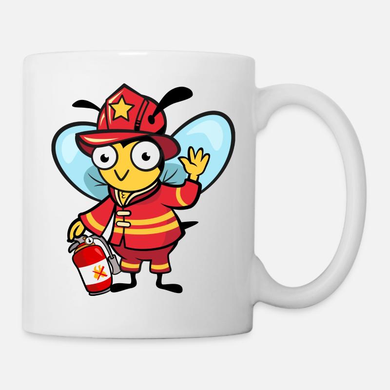 Fire brigade bee - Mug - white