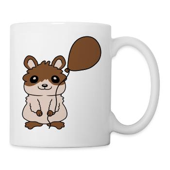 Balloon Hamster Gift Idea Comic - Mug blanc - blanc - Droite