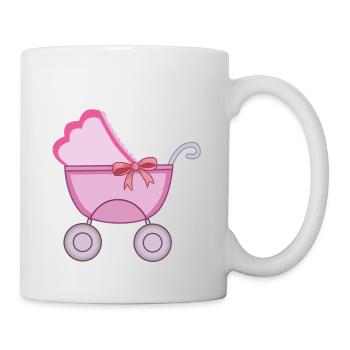 landeau poucette bébé pink cart - Mug blanc - blanc - Droite