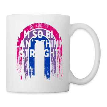 Donc Bi Je ne peux pas penser bisexuel hétérosexuel LGBTQ Bi - Mug blanc - blanc - Droite