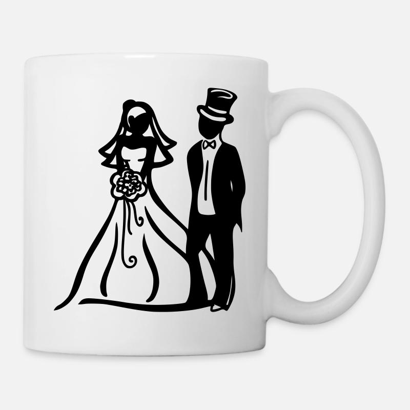 Mariée et marié - Mug blanc - blanc